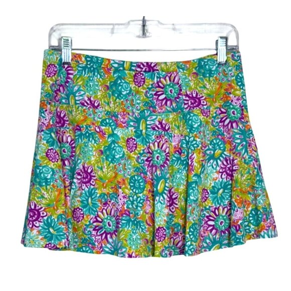 Ibkul Womens Skort Floral Skirt UPF 50 Tennis Colorful Size M - Picture 2 of 5